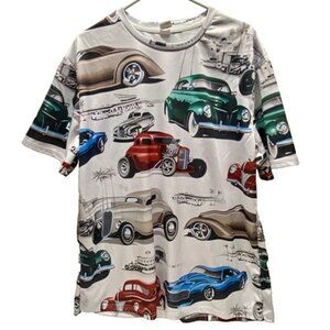 Classic Hot Rods Shirt Men's XXXL Performance Short Sleeve Graphic Cars Tee EUC